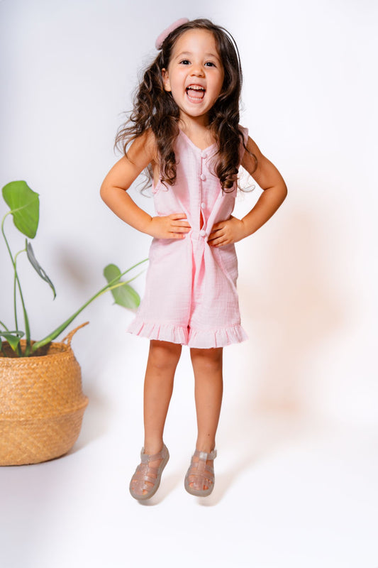 Mimi Müslin Kolsuz Yazlık Tulum