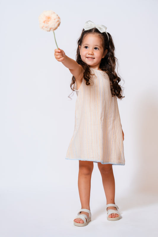 Mira Müslin Kolsuz Yazlık Elbise