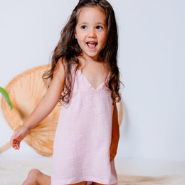 Lilou Müslin İnce Askılı Elbise