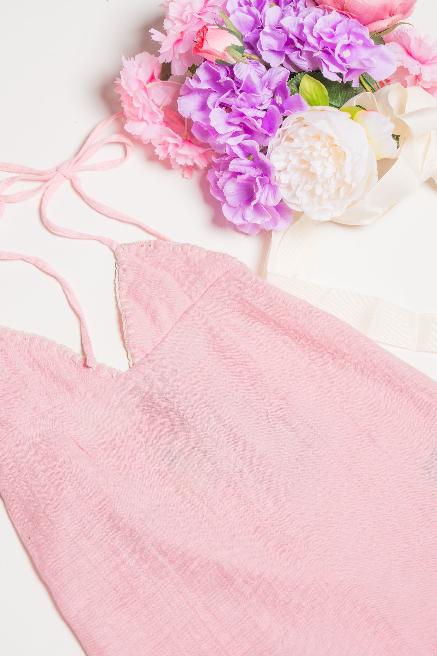 Lilou Müslin İnce Askılı Elbise