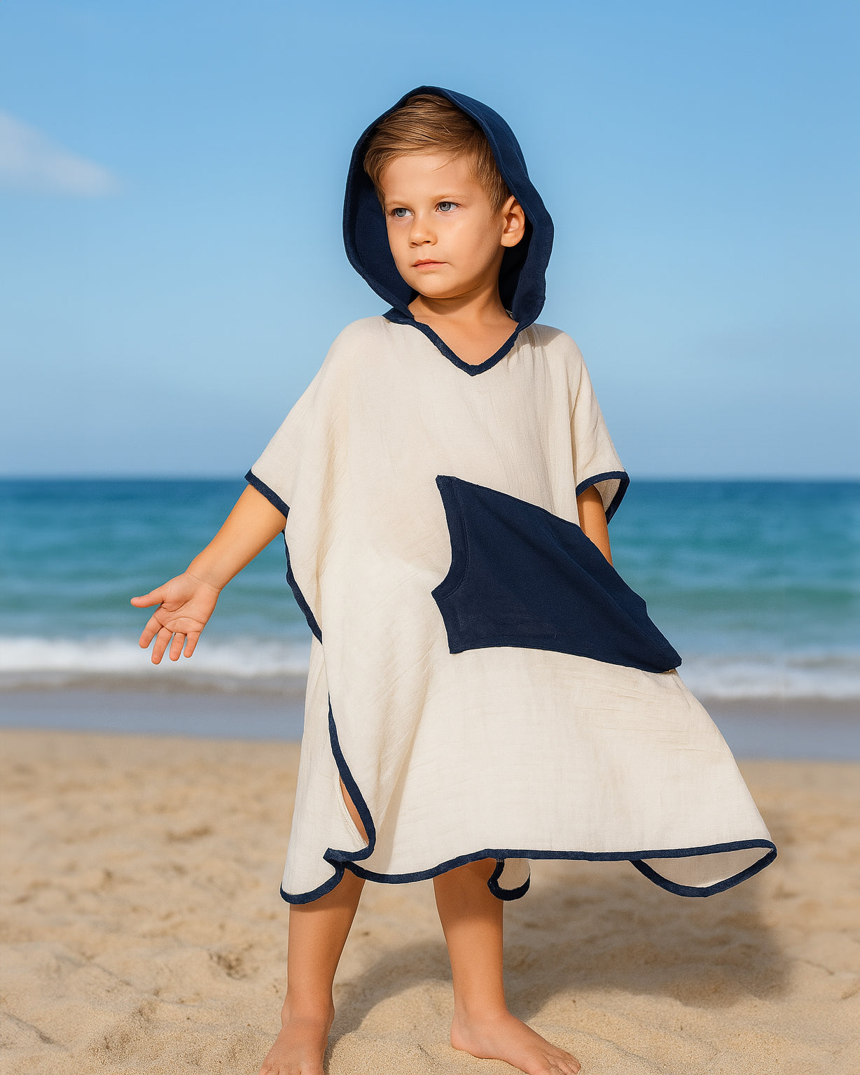 Nubi Müslin Erkek Çocuk Panço